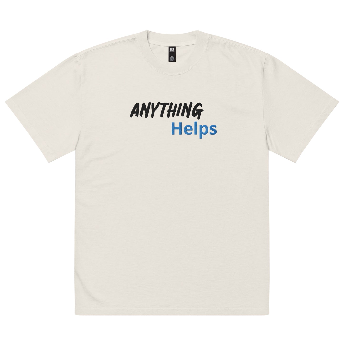 Anything Helps Oversized faded t-shirt