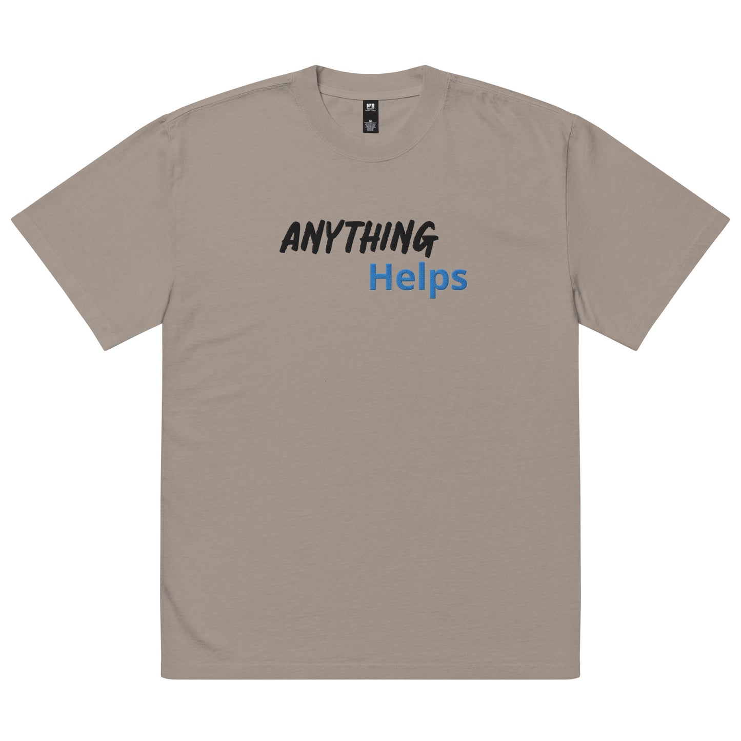 Anything Helps Oversized faded t-shirt