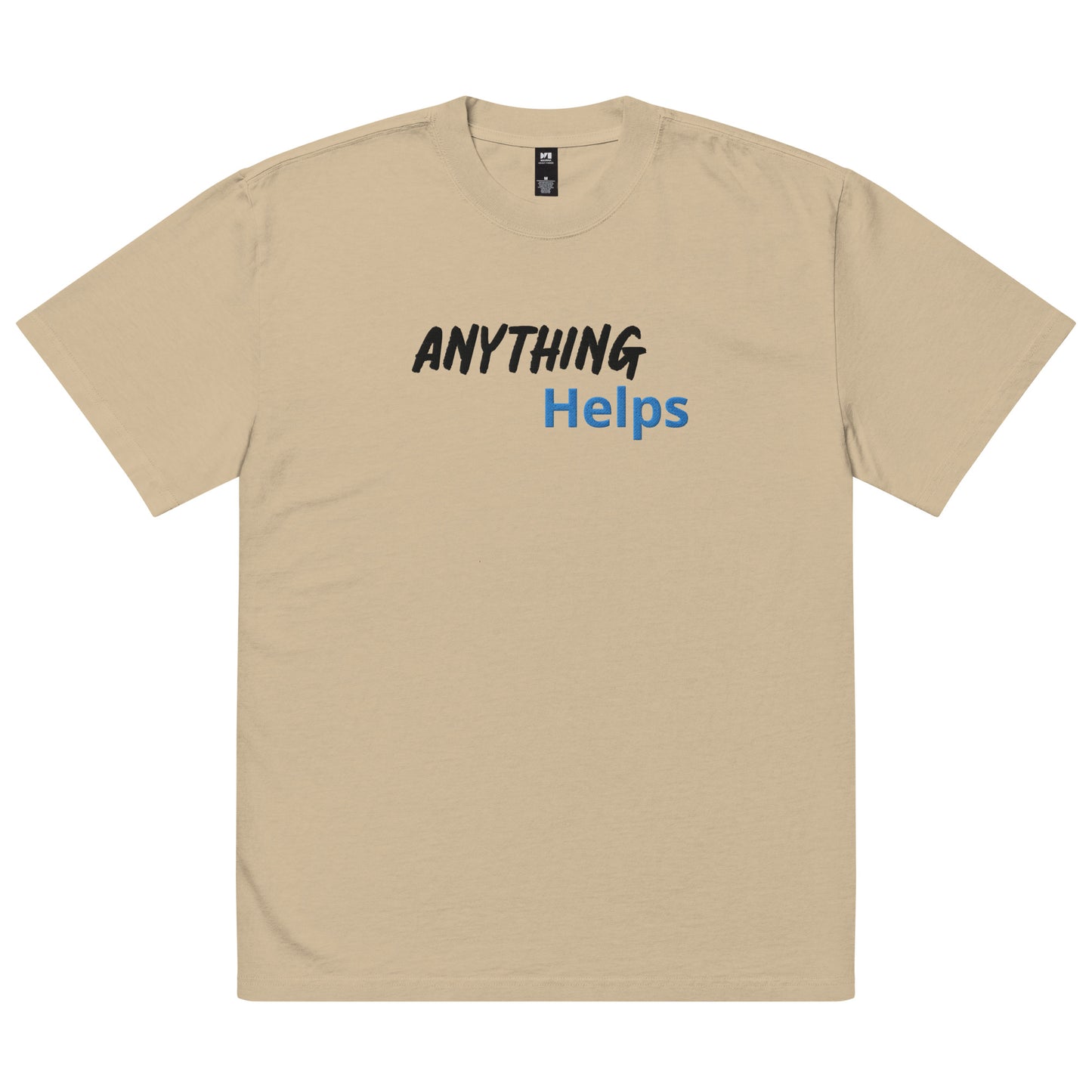 Anything Helps Oversized faded t-shirt